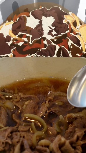 ⚠️ Anime Food: [RECIPE BELOW] Wyvern Gyudon from Campfire Cooking in Another World with my Absurd Skill (featured in episode 12) #anime #animefood #campfirecookinginanotherworldwithmyabsurdskill #animeaesthetic #mappa Recipe serves two hungry Fenrirs :) Gyudon: 1 1/2 cup (355ml) water 4 tablespoon (60ml) sake 3 tablespoon (45ml) soy sauce 1 tablespoon (14g) sugar 1 teaspoon ginger paste 1 large onion, sliced 10 oz (300g) beef prime rib steak **freeze your prime rib before cutting into paper thin