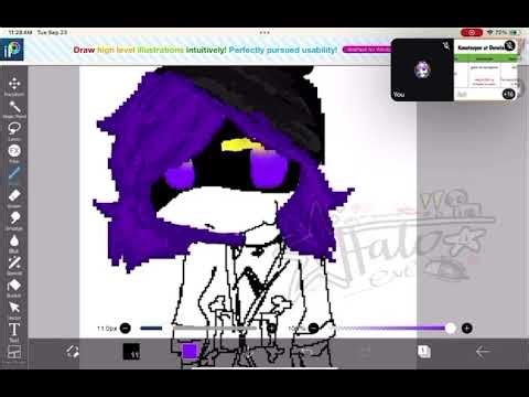 drawing uzi during online class