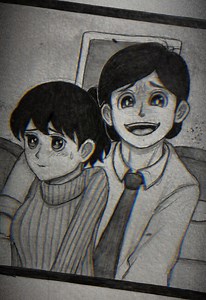 のび太としずかちゃん風イラスト｜報われなかった未来の街頭インタビュー