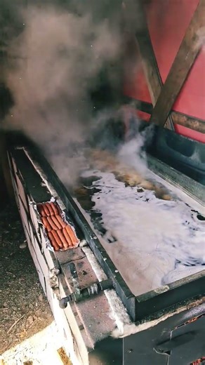 Boiling Genuine U.P. Maple Sap Over a Wood Fire to Make Delicious Maple Syrup 🍁