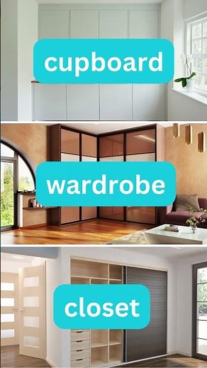 Wardrobe vs cupboard vs closet