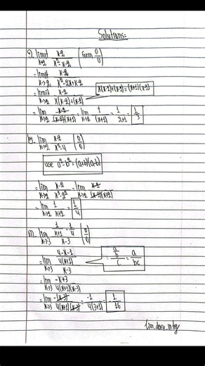Solutions to 10 limit problems