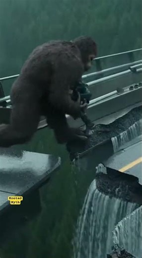 Mythical Creature Bigfoot Rescues Woman from Collapsing Highway Bridge | Survival Horror