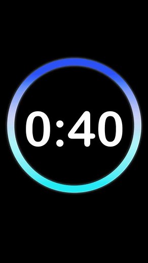 🕒 40 Second Countdown Timer | Clock Ticking Sound & Alarm
