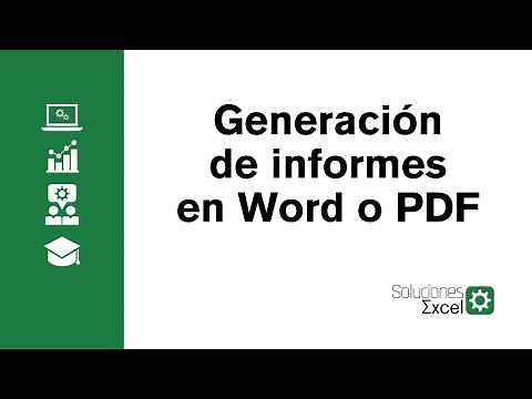 Generación de informes en Word o PDF con Excel