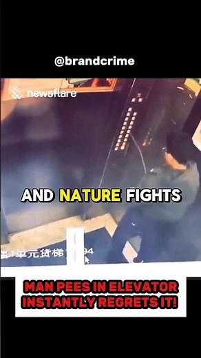 Man Pees on Elevator Buttons… Instantly Regrets It 😳 | Instant Karma Caught on Camera #shorts #crime