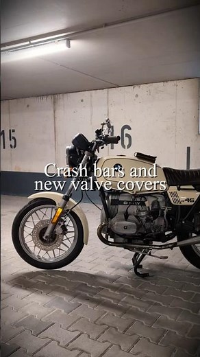 Crash bars and new Siebenrock classic valve covers #bmw #motorcycle #siebenrock