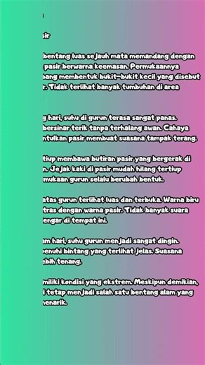 CONTOH TEKS DESKRIPSI PANJANG