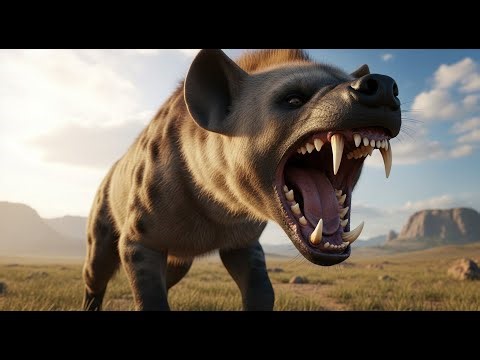 Life Million Years Ago - the plain of giant hyenas: Unveiling Prehistoric Predators!