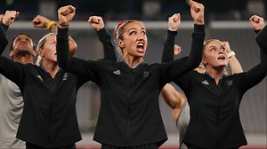 New Zealand Black Ferns rock the haka after gold-medal win