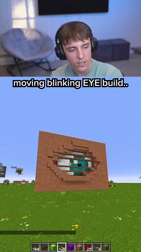 Blinking eye build #minecraft #minecraftmemes #fyp | minecraft