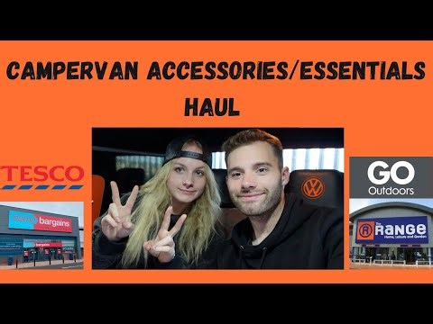 CAMPERVAN ESSENTIALS/ACCESSORIES HAUL | DIY fails, vw transporter T5, camping shopping