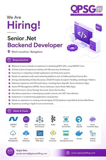 Senior .Net Backend Developer