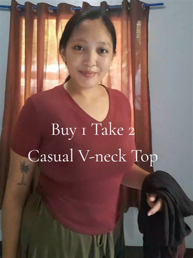 Casual V-neck Top🤩 #topforwomen #vnecktop #womenswear #tiktokfinds