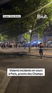 Violents incidents en cours à Paris, proche des Champs. | Paris