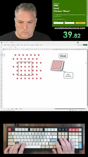 764K views · 2.9K reactions | Excel obstacle course shortcut game. excelobstaclecourse.com #exceltricks #satisfying #satisfyingvideos | Excel Obstacle Course | Facebook