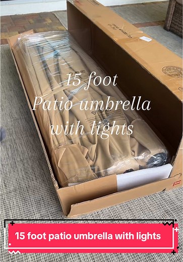 Effortless Setup of a 15ft Patio Umbrella with Lights