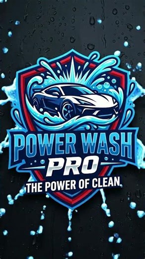 Power Wash Pro Car Wash Logo Bold Aggressive Branding #shorts #carwash #businessbranding #branding