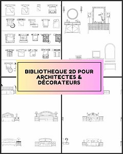 2D Library for Sketchup | Decorative Objects and Furniture Pack | Resources for Architects & Interior Designers - Etsy Canada