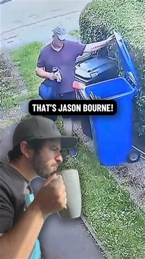 He Hit the Trash Shot… “Jesus Christ, It’s Jason Bourne” 😂🎯 #shorts #comedy #funny #jasonbourne #tv