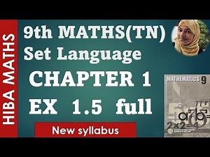 9th maths chapter 1 exercise 1.5 full answers set language hiba maths TN samacheer new syllabus