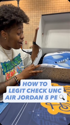 Sneaker Con on Instagram: "How to legit check UNC air Jordan 5 PE 🔍🧊"