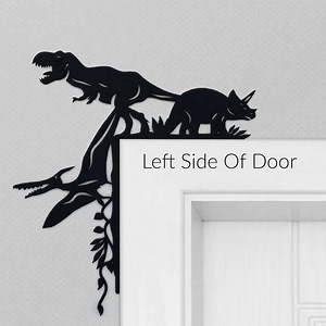 Dinosaur Door or Window Trim, Dinosaur Wood Frame Sitter, Dinosaur Wall Decor, Dino Child or Adult Bedroom Door, Man Cave Dorm Game Room - Etsy