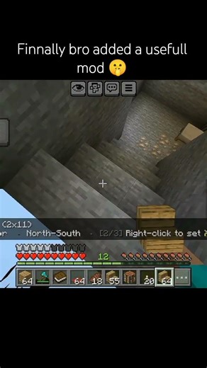 Finnally bro added a usefull mod in Minecraft #minecraft #gaming #shorts #ultra