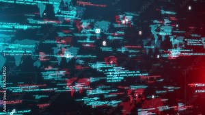 Hacking Incident Computer Screen Ransomware Threat Malware Cyber Attack Stock Video