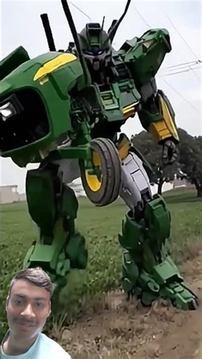 robot tractor #stunt #shorts #video