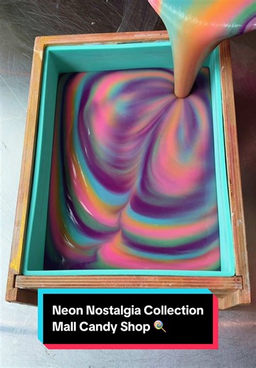 Neon Nostalgia Collection Soap TWO: Mall Candy Shop 🍭 #soapmaking #soap #handmadesoap #soapcutting #neonsoap