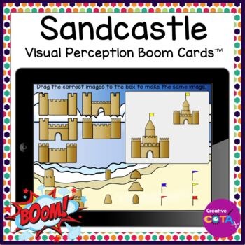 Occupational Therapy Sandcastle Visual Perception Summer School Boom Cards™