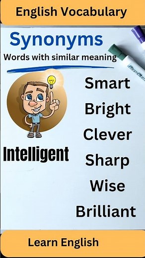 Intelligent synonyms. Smart Bright Clever Sharp Brilliant. English words meanings & pronunciation.
