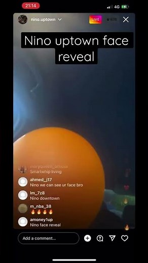 Nino Uptown finally revealed face