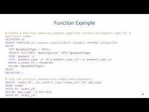 Advanced SQL: SQL/PSM Routines (Functions)