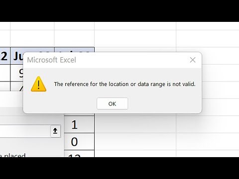 The reference for the location or data range is not valid #excelmagictrick #exceltutorial #exceltips