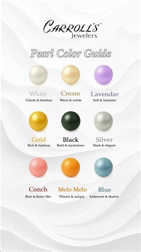 Pearl Color Guide from Carrolls Jewelers #shorts