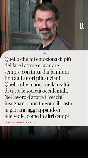 Fabrizio Gifuni sul mestiere dell'attore
