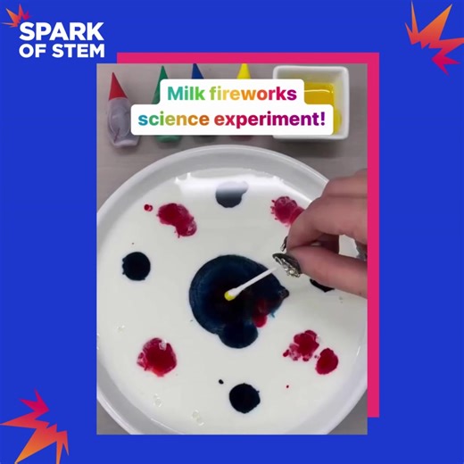  Save and try this Milk Fireworks experiment!  Follow @kiwico_inc...