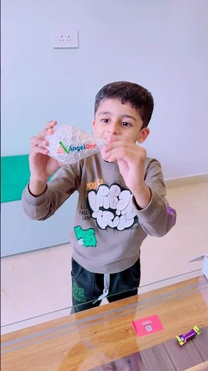 Izhaan’s so happy! Gift from Angel One! 🎁✨ #angelone
