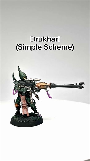 Warhammer Drukhari (Simple Paint Tutorial) #warhammer40k #miniature #painting #drukhari