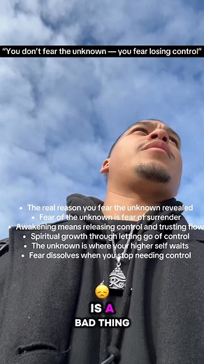 “You don’t fear the unknown — you fear losing control” #unknown #control #spiritualjourney | Ekho Keys-Ra