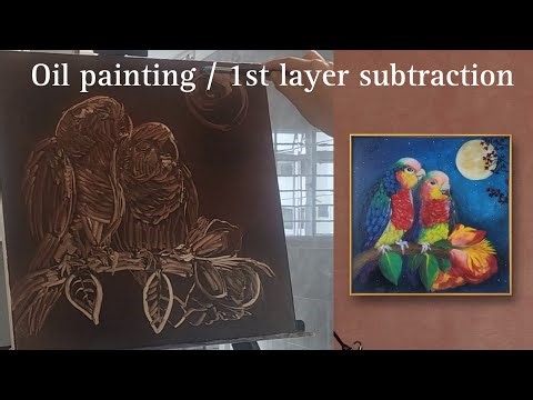 Subtractive oil painting | Lovebirds Ep.1/2 | Milan Art Mastery Program