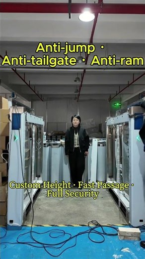Anti jumping turnstile solution for metro stations and high security projects