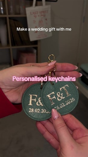 If you’re looking for a wedding gift or a keepsake for your bridal era then these keychains are perfect! Can be personalised with any initials and date too 🥰 These are also perfect for your hens if you’re going away for your hen do! Tag them on your bags for a momento of the weekend 🩷 #bridetobe #2026bride #weddinggift #supportsmallbusiness #makeanorderwithme