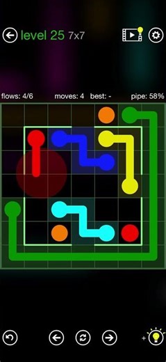 Flow Free - Walls - Courtyard Pack - Level 25 (7x7)