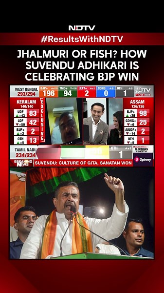Bengal Election Results | Jhalmuri Or Fish? How Suvendu Adhikari Is Celebrating BJP Win