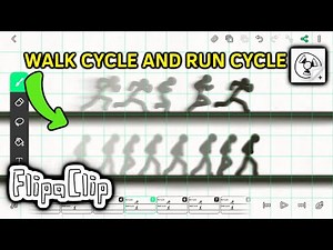 How To Animate Run Cycle And Walk Cycle #flipaclip #animationtutorial #animation