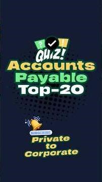 20 Accounts Payable MCQs You MUST Know Before Interview! 💼 #accountspayable #jobalert #jobvacancy