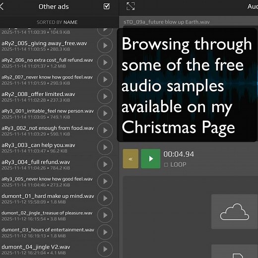 Demo of Zvon's Christmas 2025 Free Audio Samples - part2